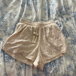 Rip Curl Women's Textured Cream Athletic Shorts